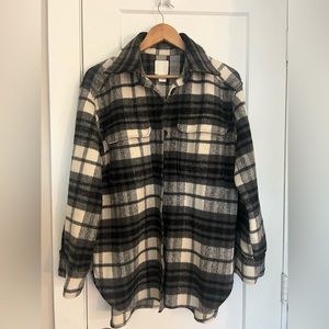 H&M black & white Shacket